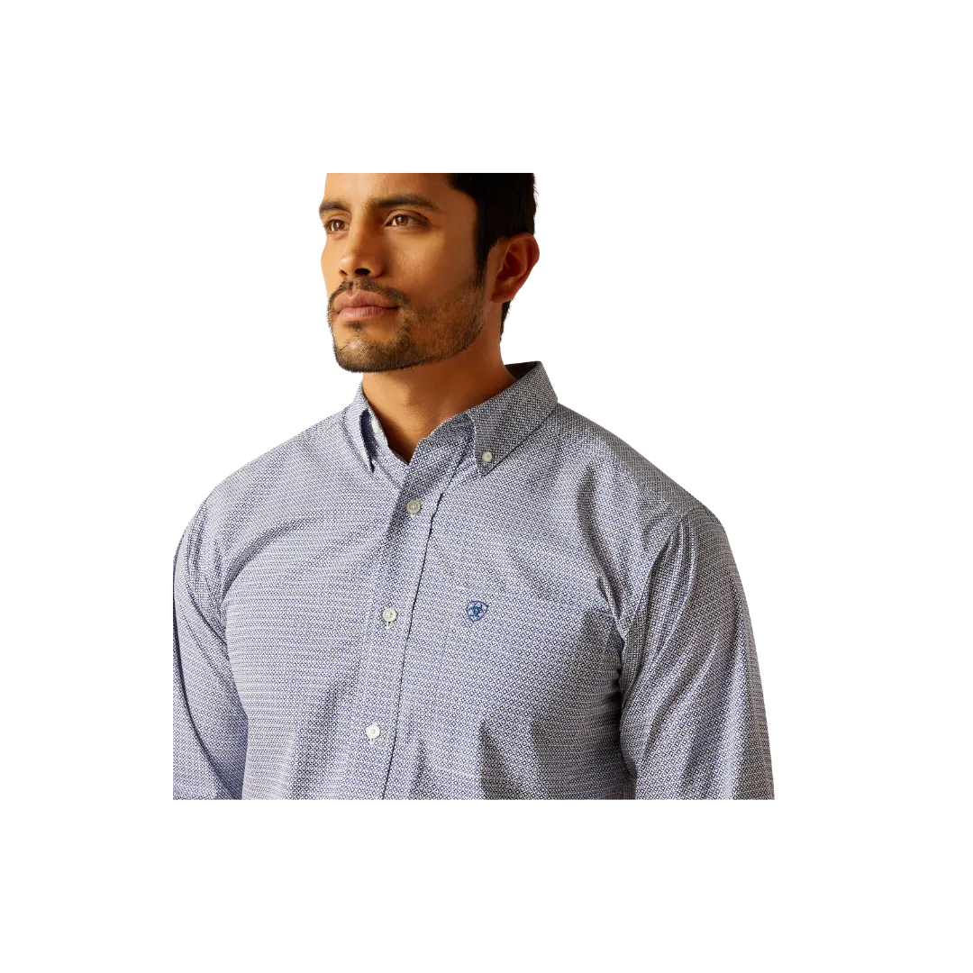 Ariat Men's Phil Fitted Blue Shirt