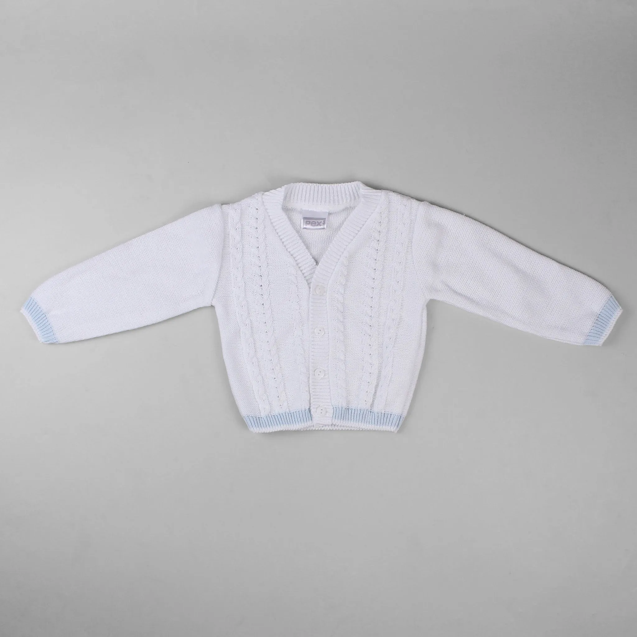 Baby Boys Cardigan - White - Pex Fergus