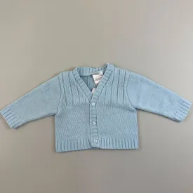 Baby Boys Knitted Design Cardigan - Sky