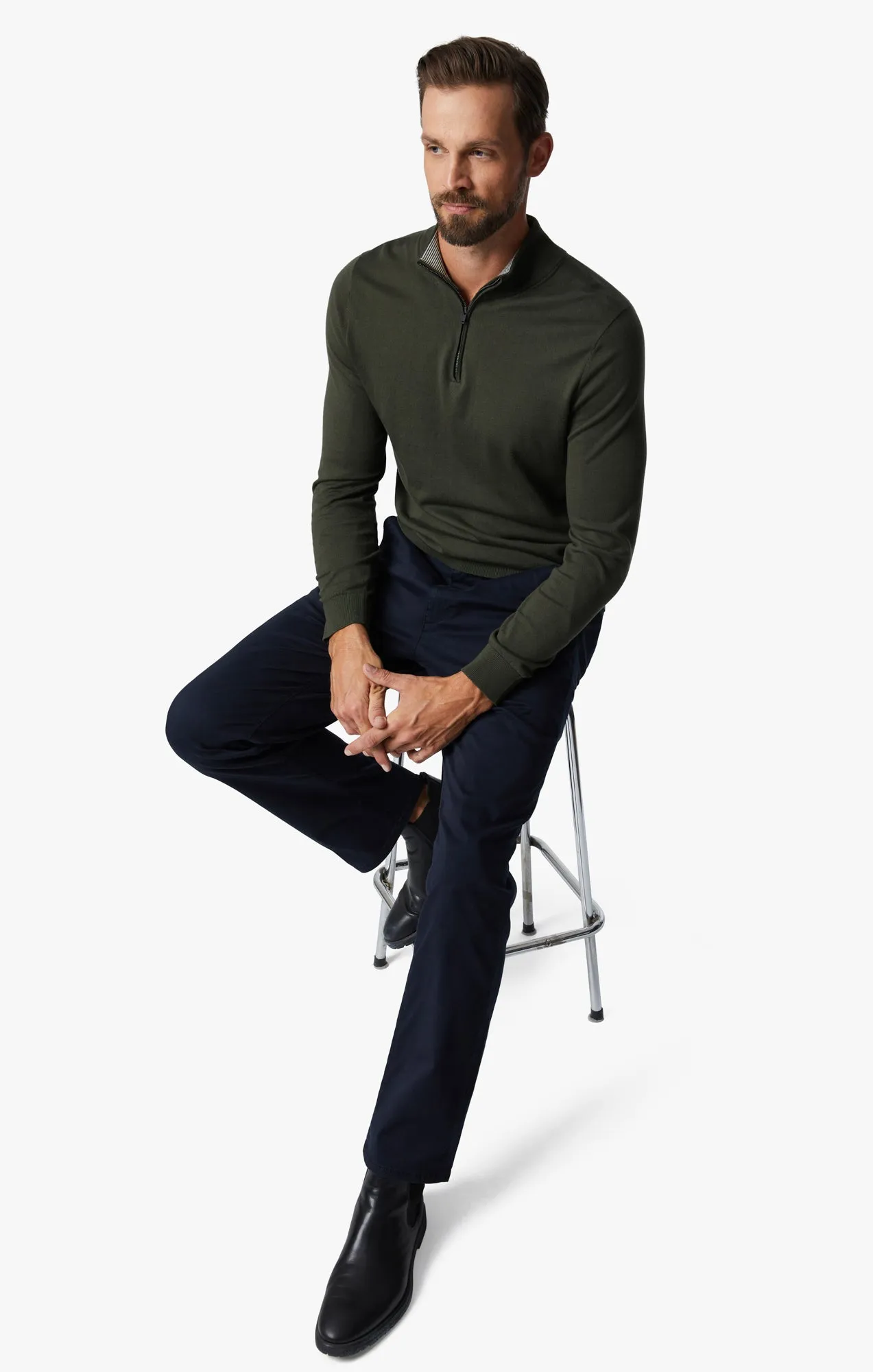 Charisma Relaxed Straight Chino In Navy Twill