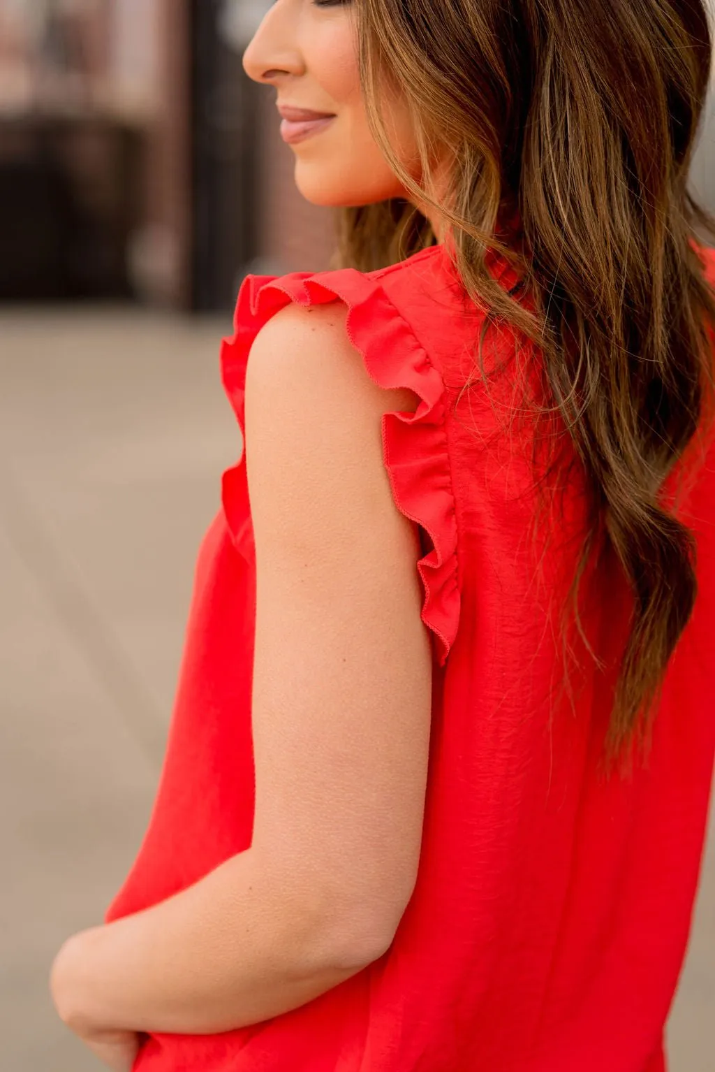 Classy Ruffle Trimmed Tank