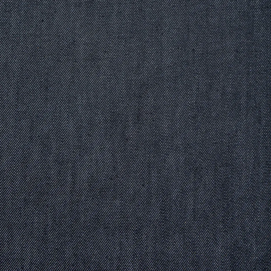 Dark Indigo Blue Stretch Cotton Denim