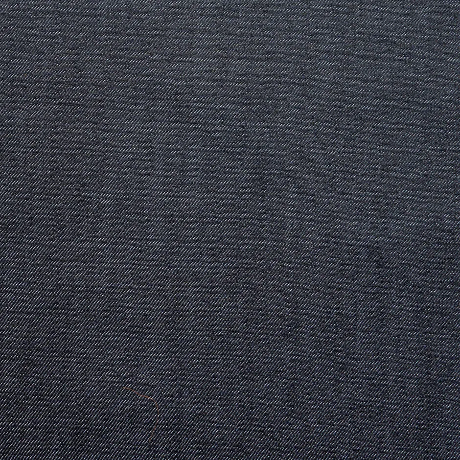 Dark Ink Blue Stretch Cotton Denim