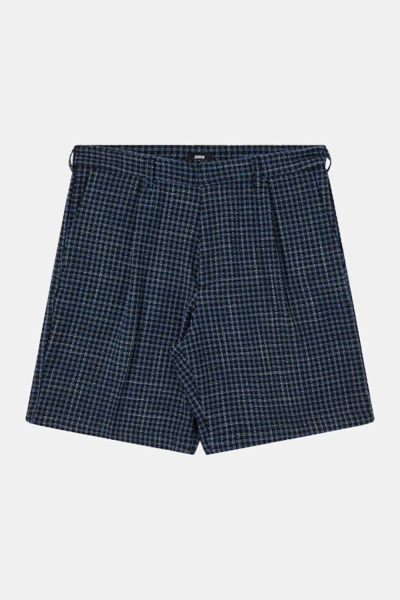 Edwin Bazz Short Dobby Check (Blue/Black)