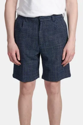 Edwin Bazz Short Dobby Check (Blue/Black)