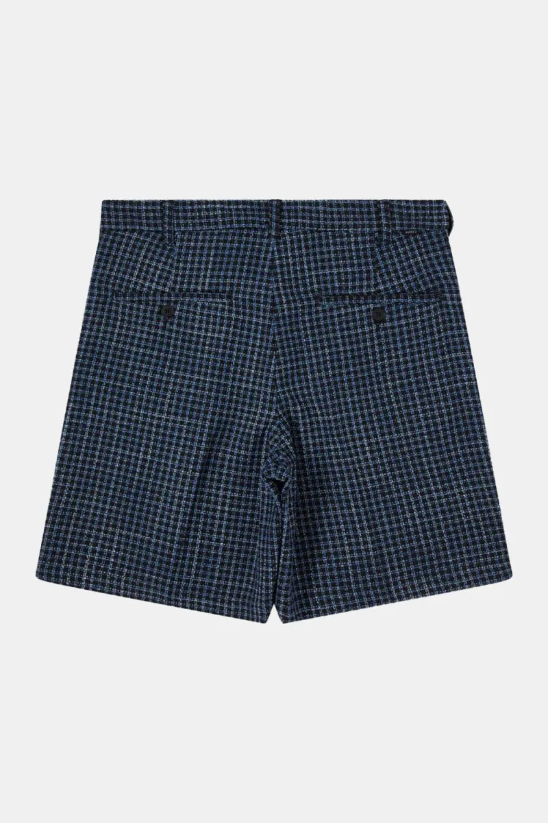 Edwin Bazz Short Dobby Check (Blue/Black)