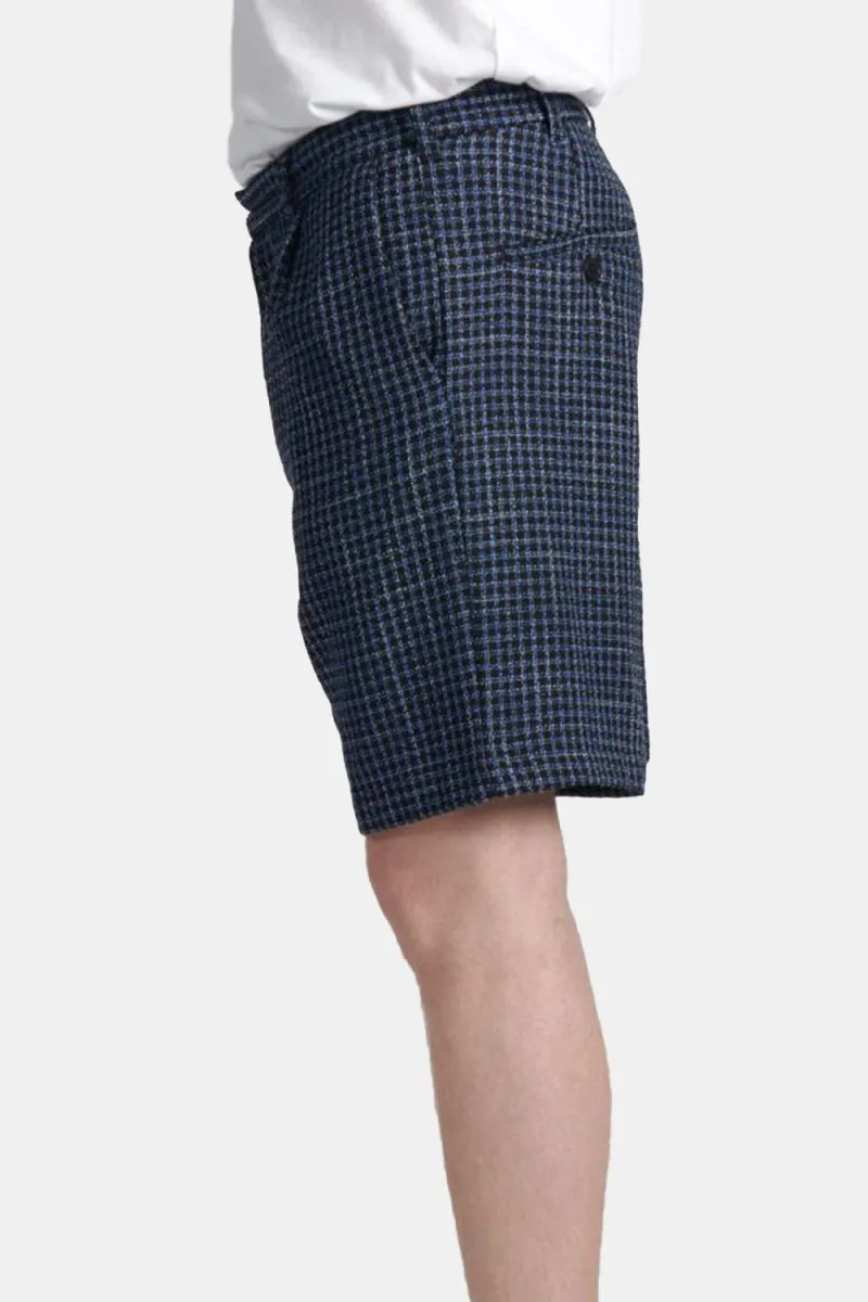 Edwin Bazz Short Dobby Check (Blue/Black)