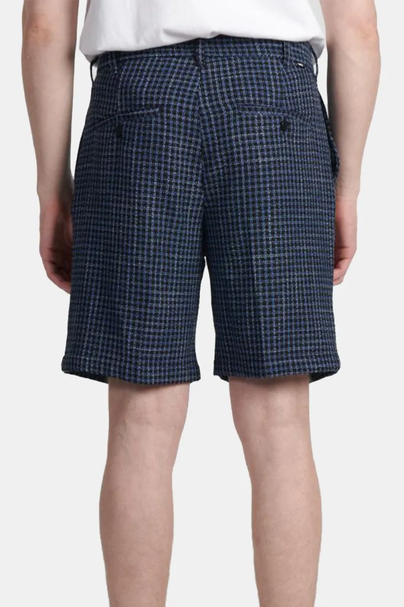 Edwin Bazz Short Dobby Check (Blue/Black)