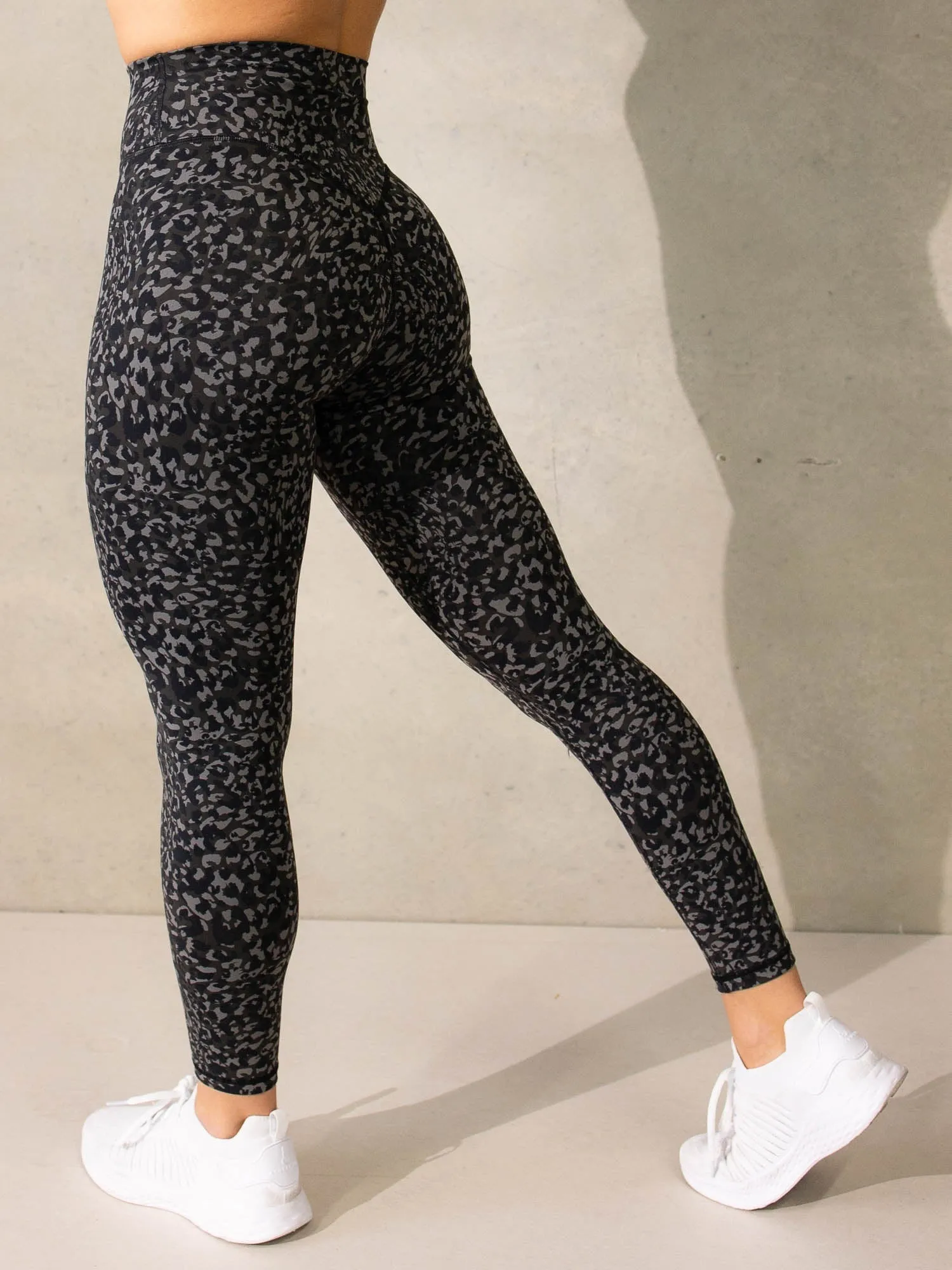 Empower High Waisted Leggings - Black Leopard