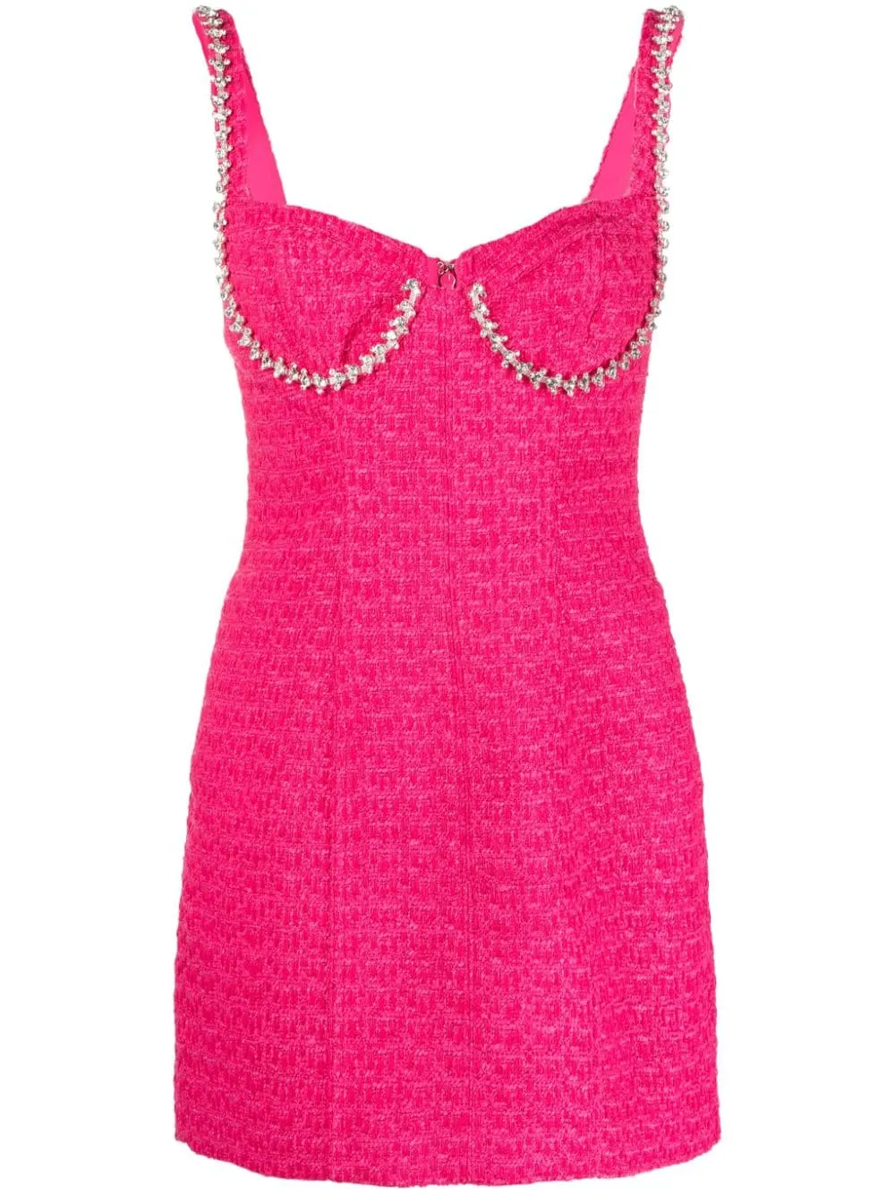 Fuchsia Boucle Diamante Bust Dress