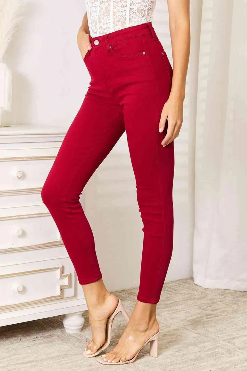 Judy Blue Red High Waist Skinny Jeans