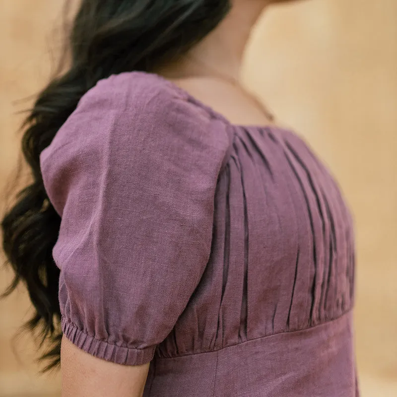 Linen Dress for Women | Purple