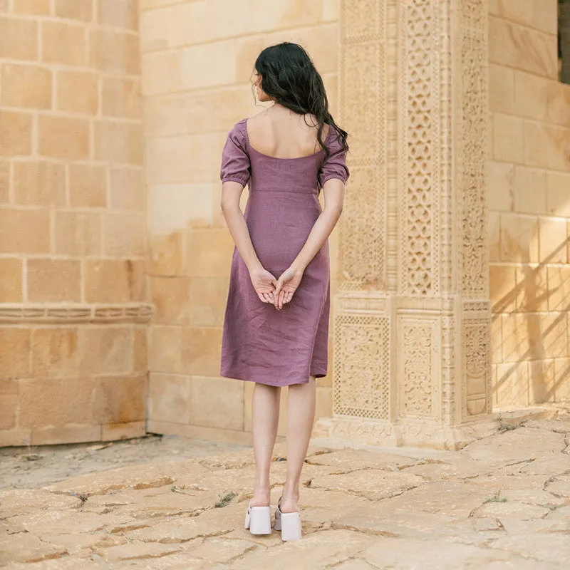 Linen Dress for Women | Purple