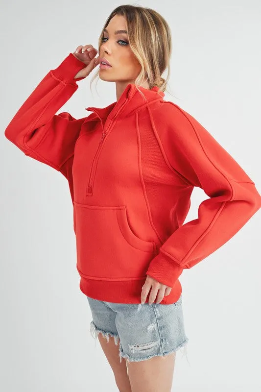 Long Dove Funnel Neck Half Long Zip