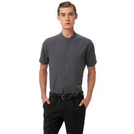 MEN SEERSUCKER SHIRT - Charcoal