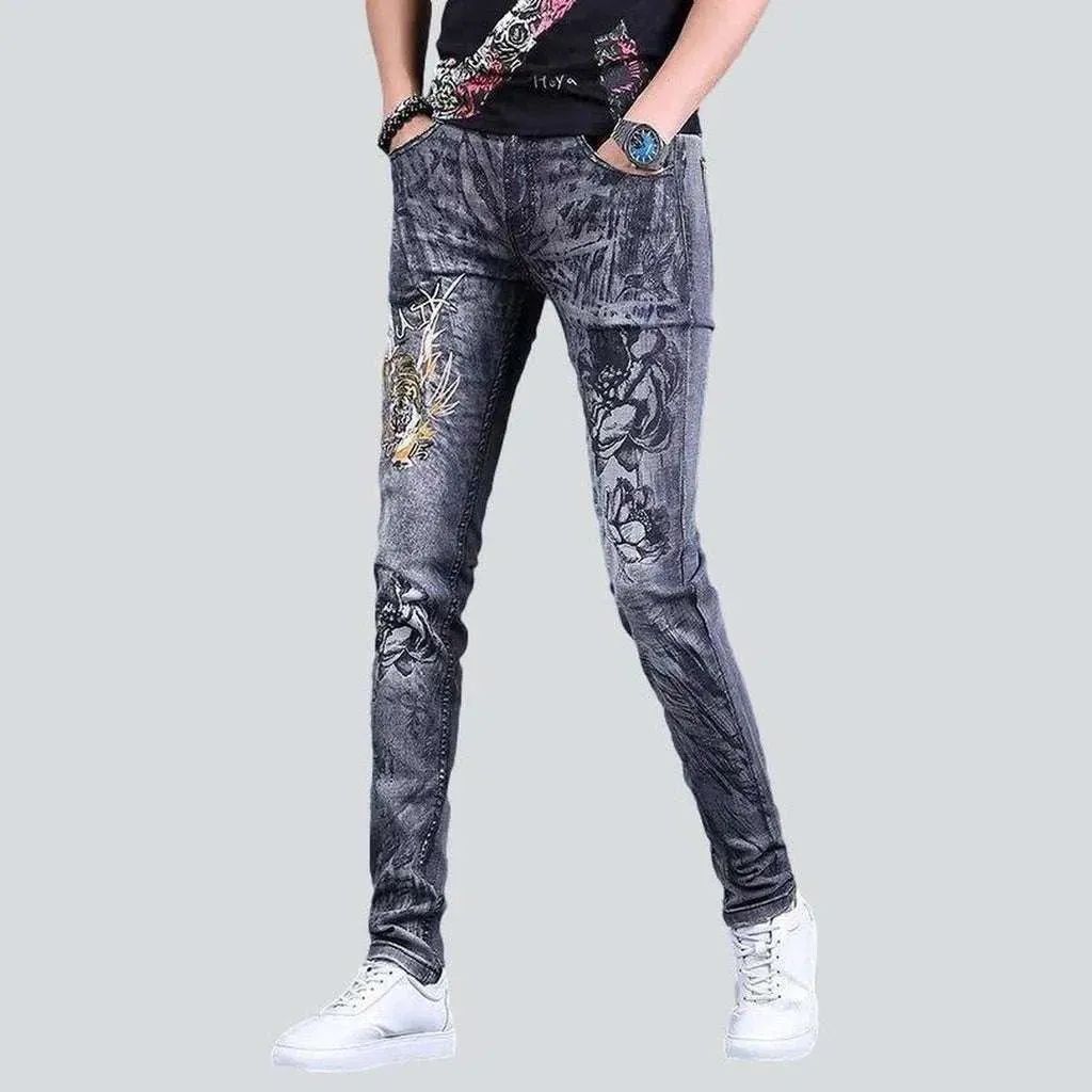 Men's painted jeans