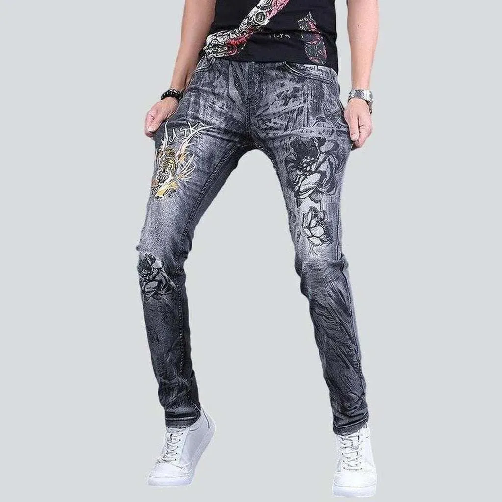 Men's painted jeans