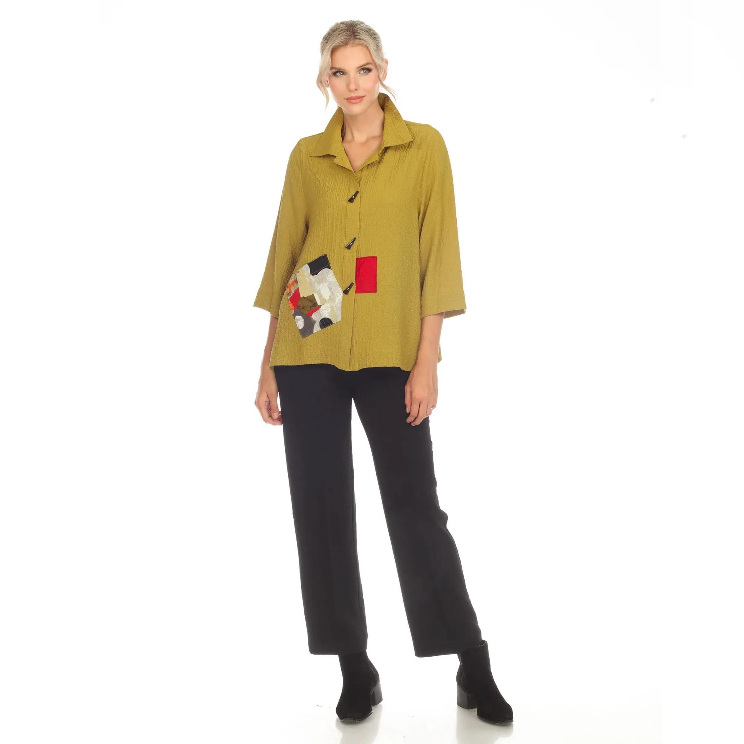 Moonlight Patch Pocket Shirt in Kiwi Multi - 3542-KW