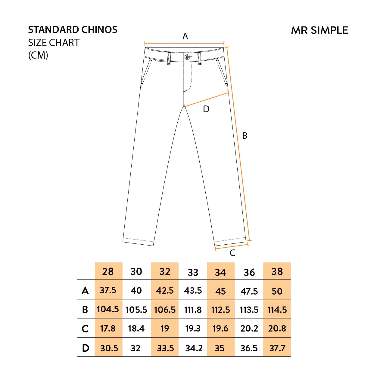 Mr Simple - Standard Chino - Khaki/Tan