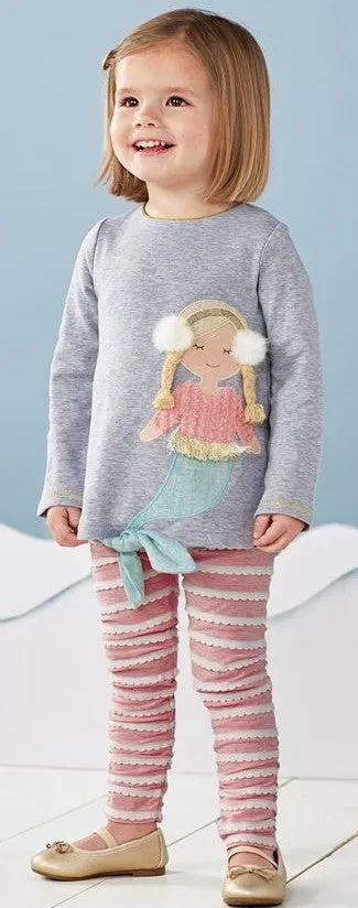 Mud Pie Winter Mermaid Tunic & Legging Set