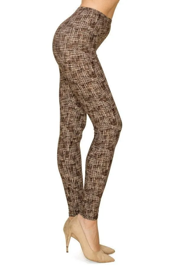 Multi Print, Full Length, High Waisted Leggings In A Fitted Style