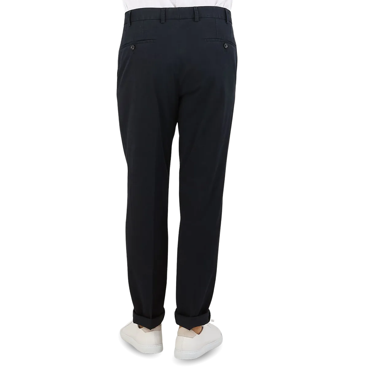 Navy Cotton Stretch Regular Fit Chinos