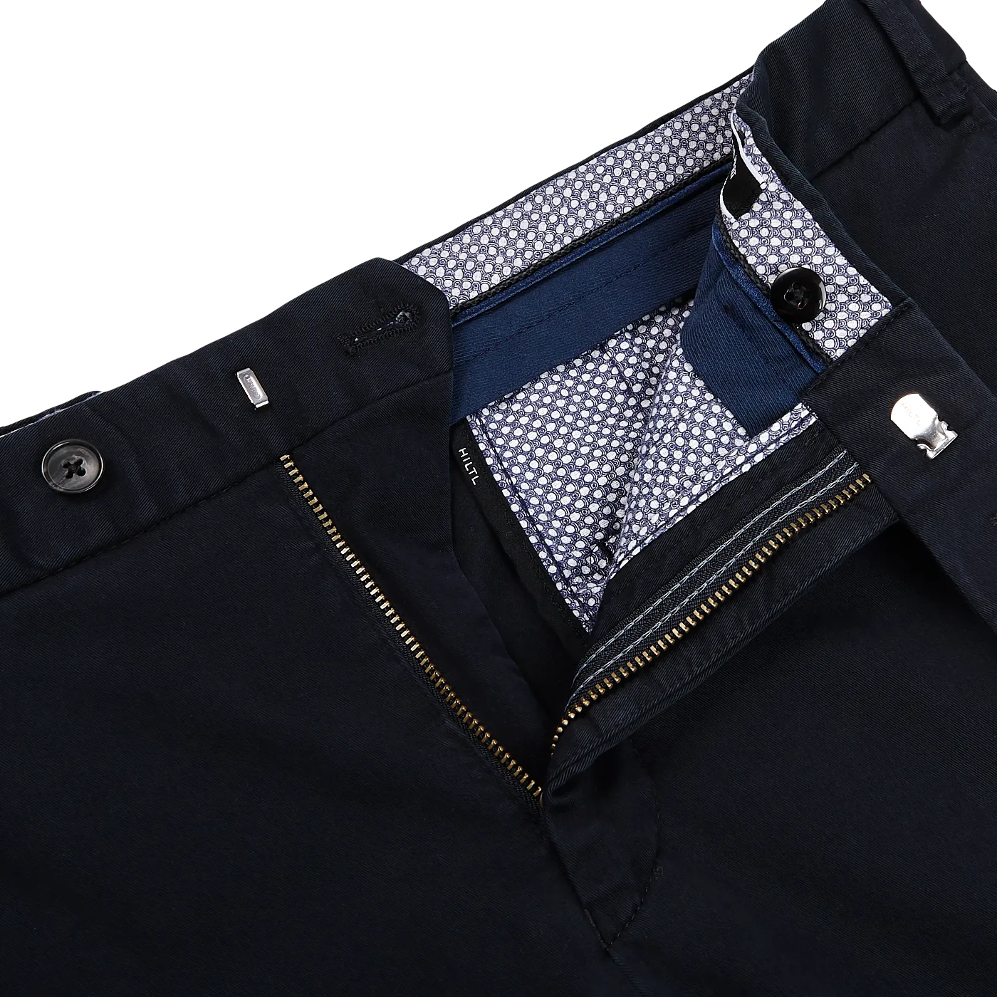 Navy Cotton Stretch Regular Fit Chinos