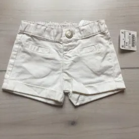 NEW Zara Baby White Heart Pocket Shorts