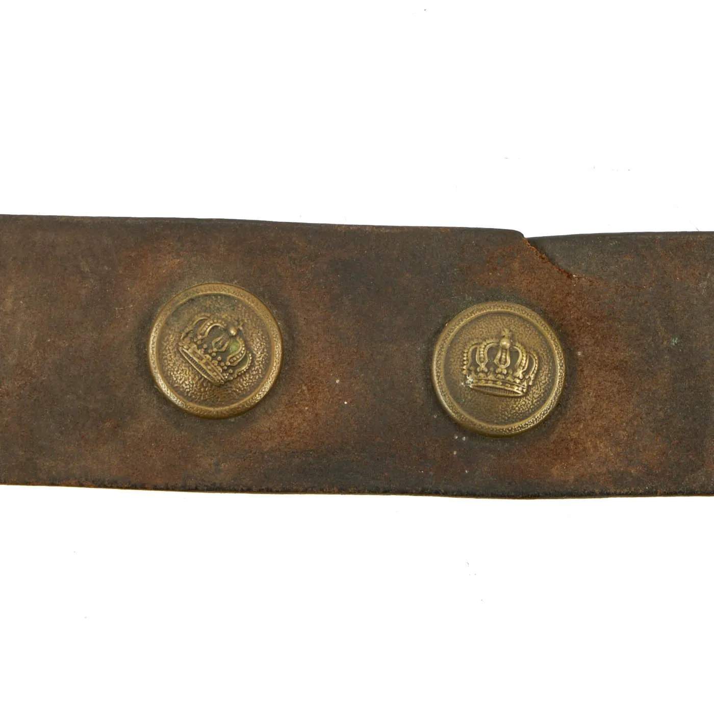 Original Imperial German WWI 1915 dated Hate Belt with Gott Mit Uns Prussian Buckle & 17 Attached Buttons