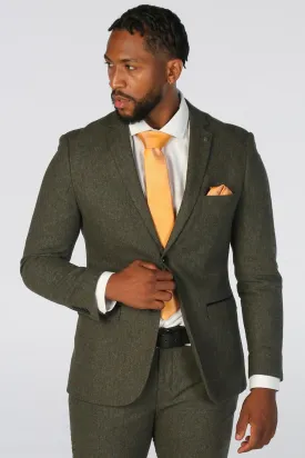 Oscar - Men's Green Tweed Blazer