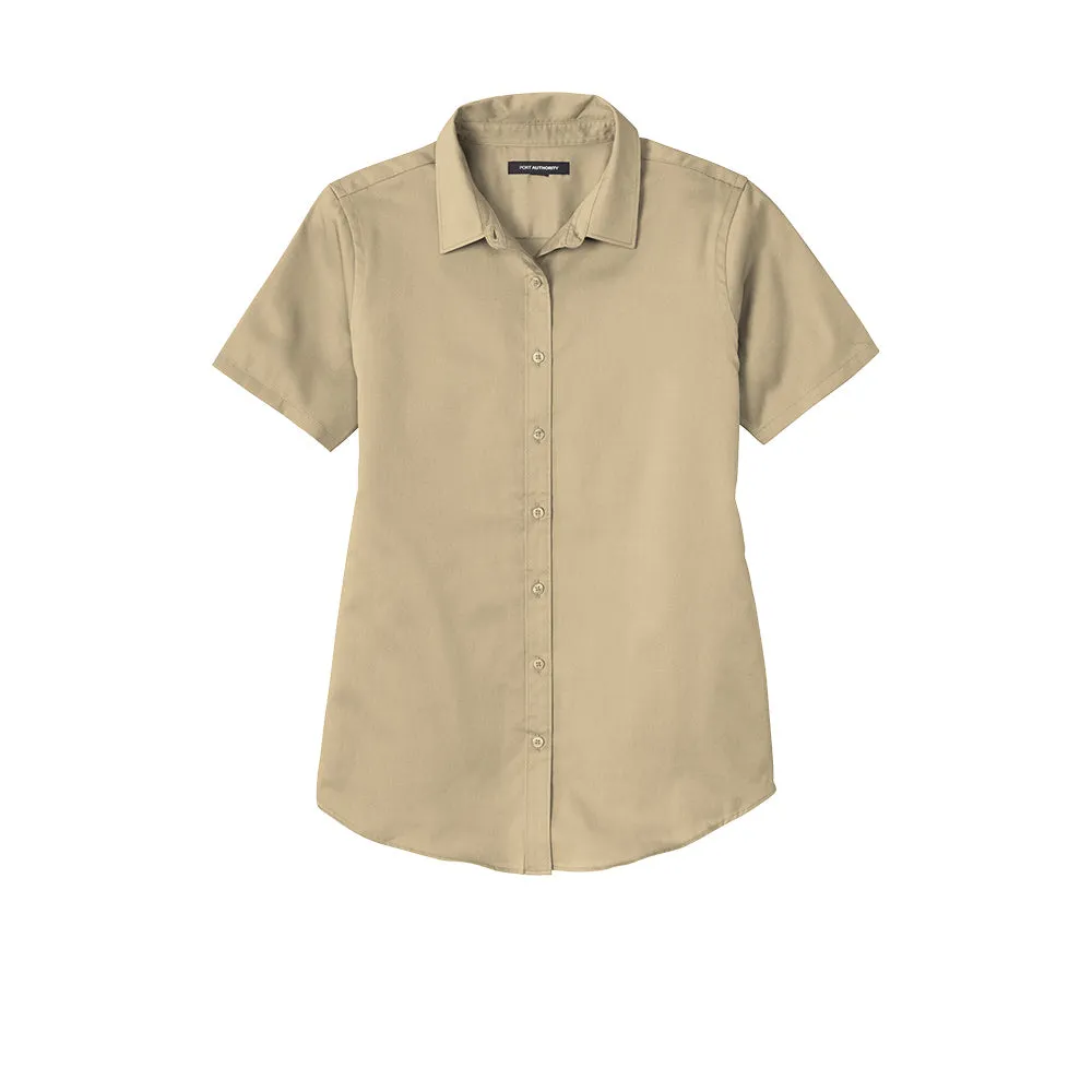 Port Authority® Women's Short Sleeve SuperPro React ™ Twill Shirt - Wheat