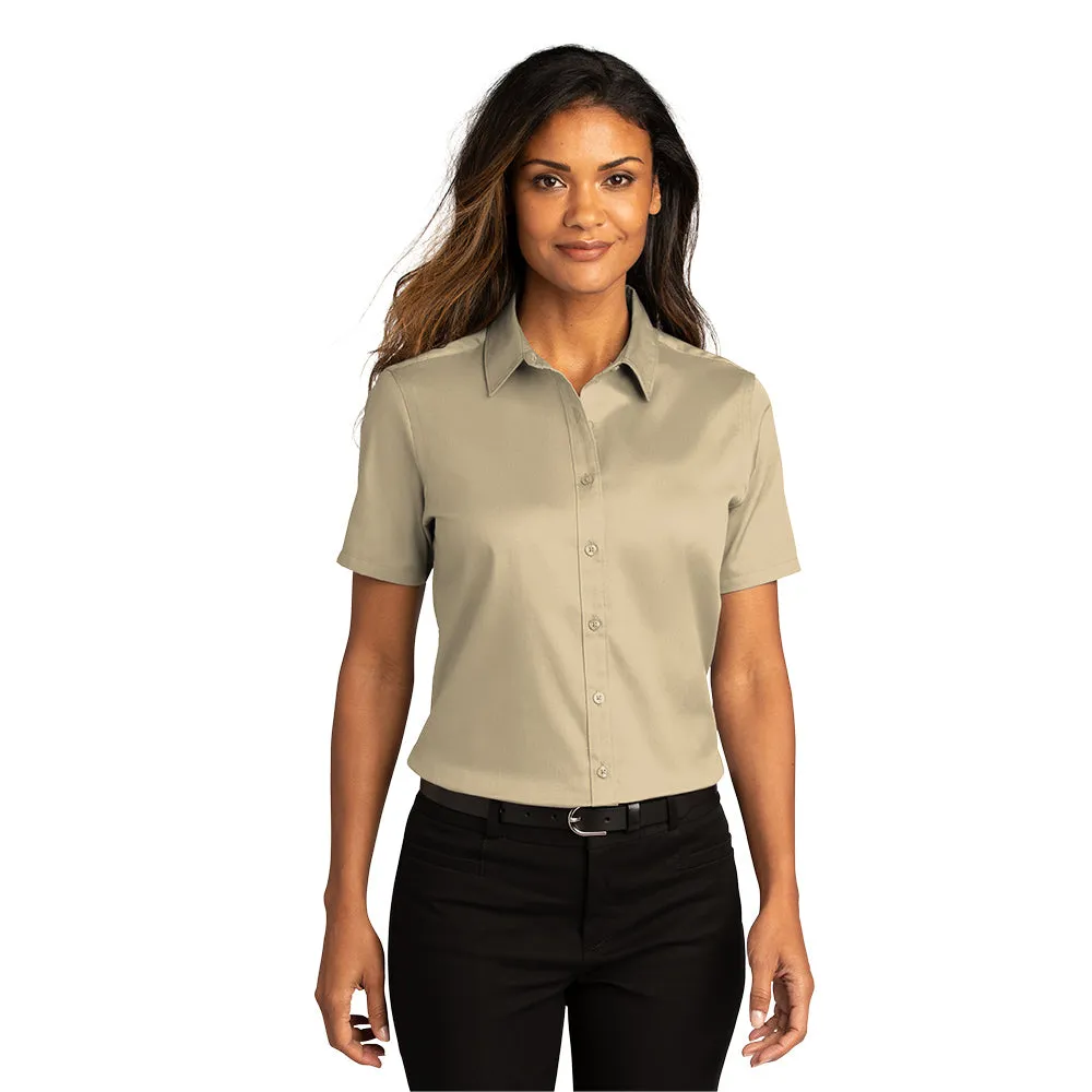 Port Authority® Women's Short Sleeve SuperPro React ™ Twill Shirt - Wheat