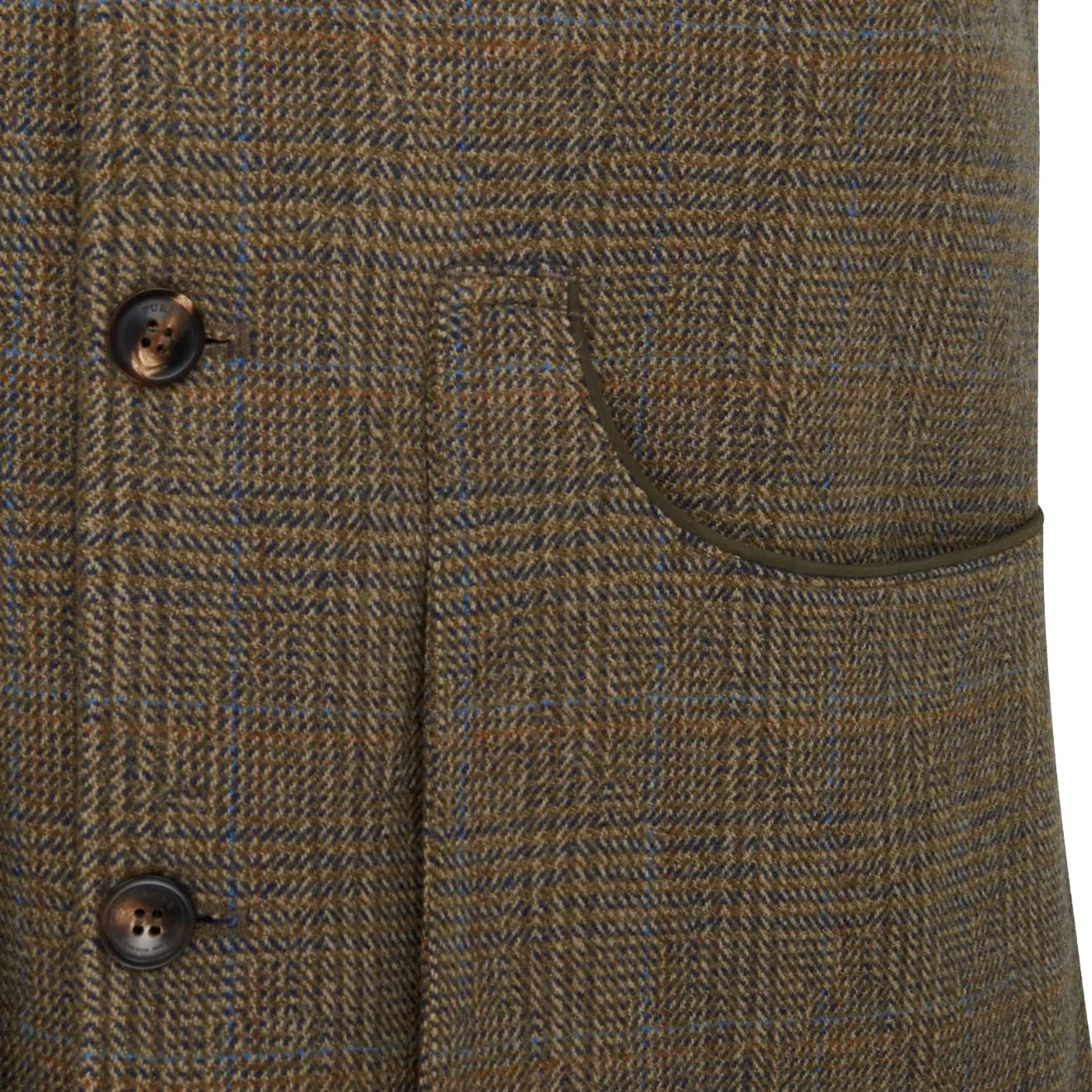 Purdey Tweed High Collar Sporting Vest Morlich