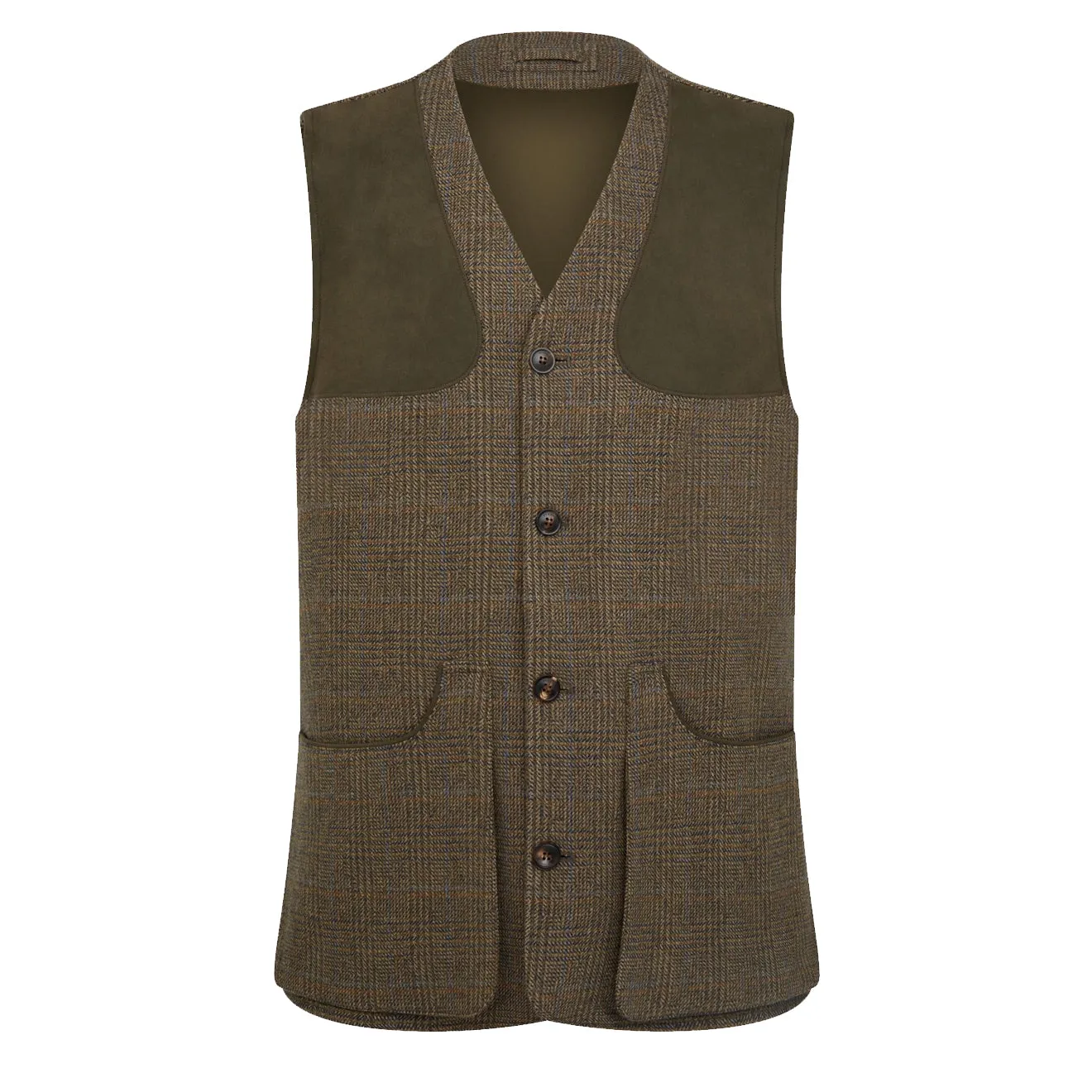 Purdey Tweed High Collar Sporting Vest Morlich