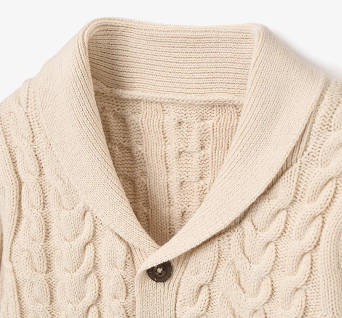 Rainy Day Horseshoe Cable knit baby cardigan  * monogramming available