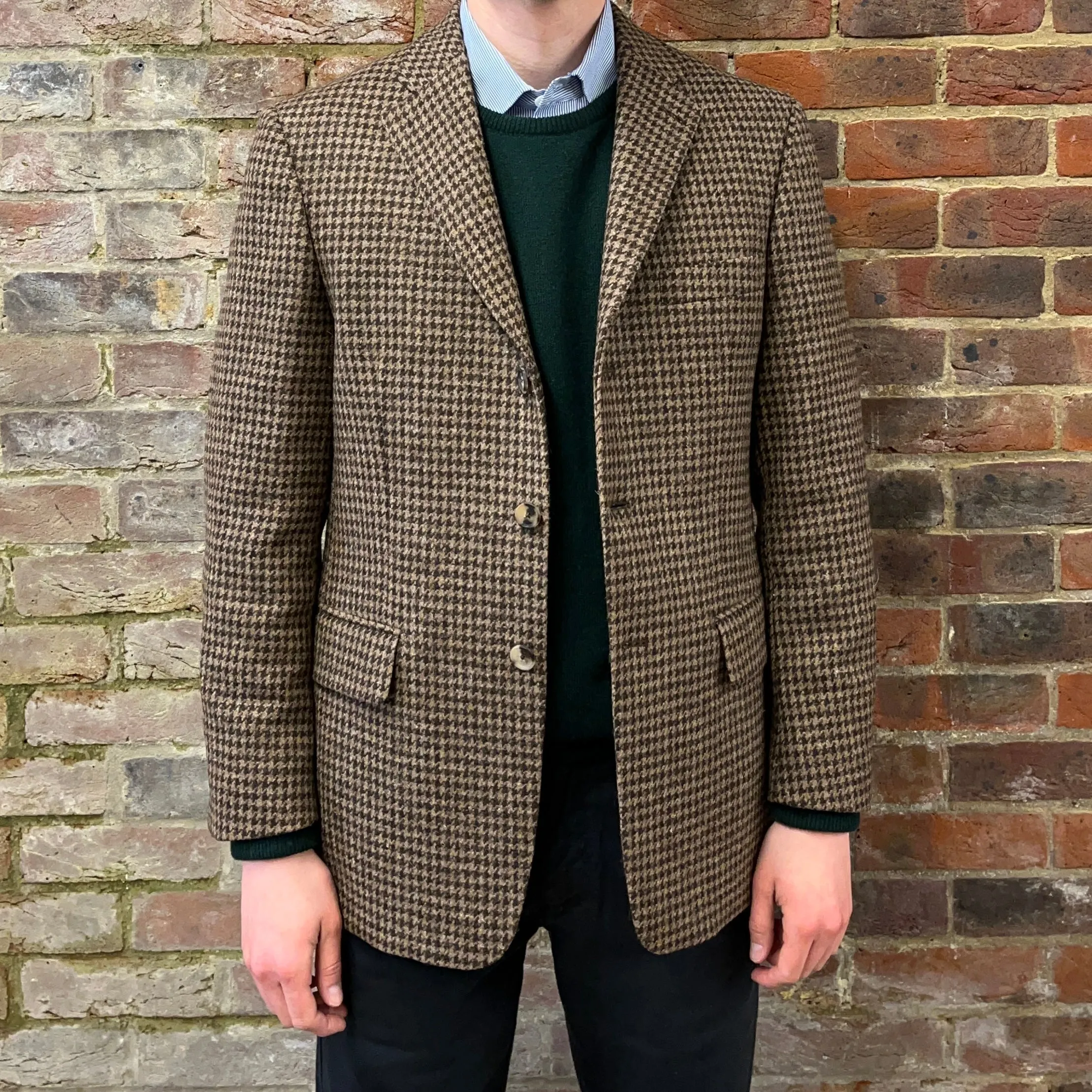 Regent - 'Jacob' Jacket - Houndstooth Wool 340g - Dugdale Bros.