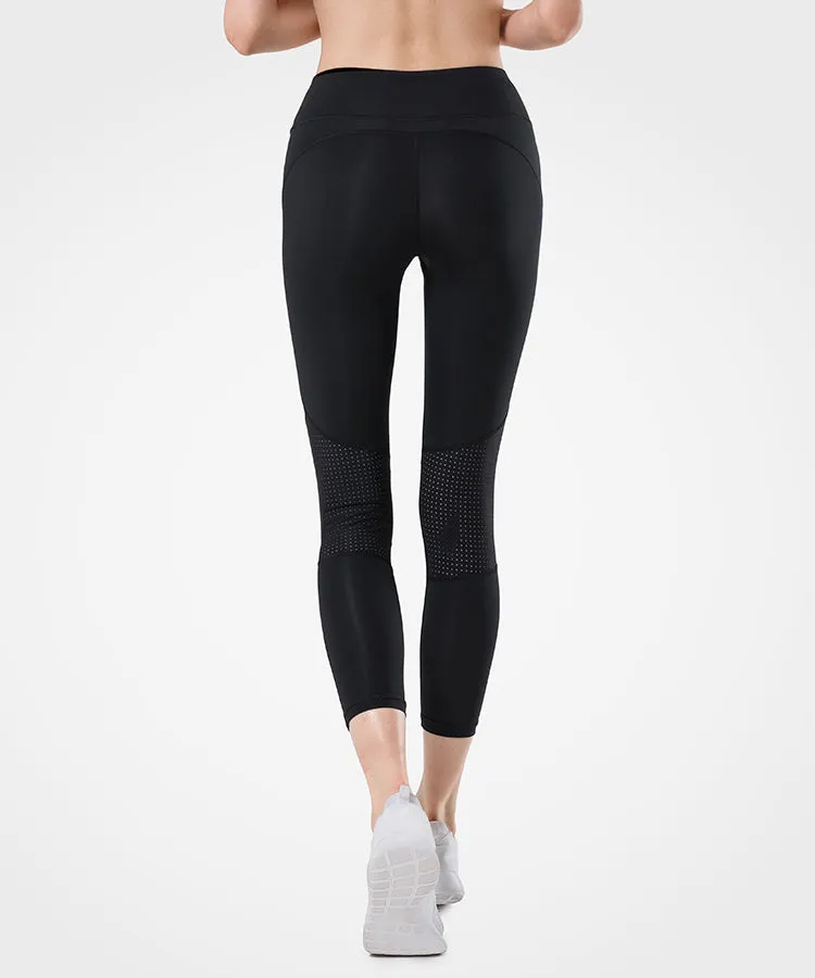 Sculpt Breathable Airhole Running Leggings 22"| Women's High Support Leggings