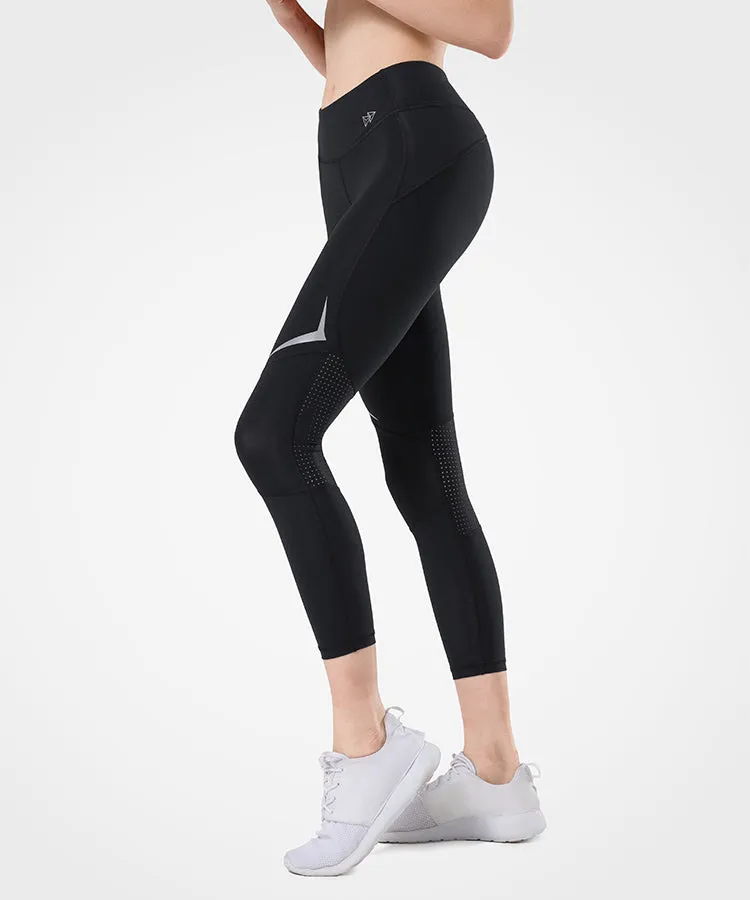 Sculpt Breathable Airhole Running Leggings 22"| Women's High Support Leggings