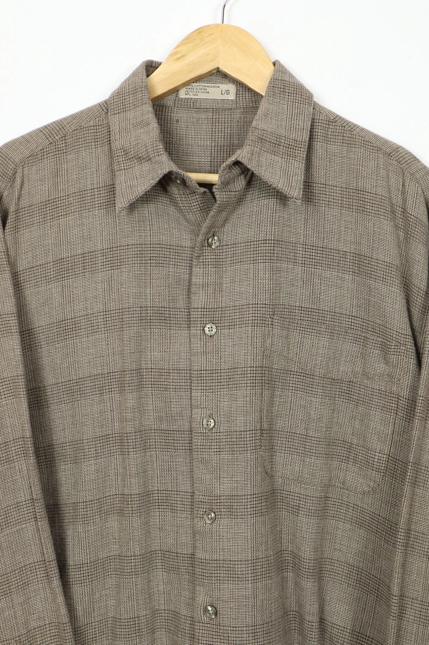 Vintage Brown Pattern Button-Down Shirt